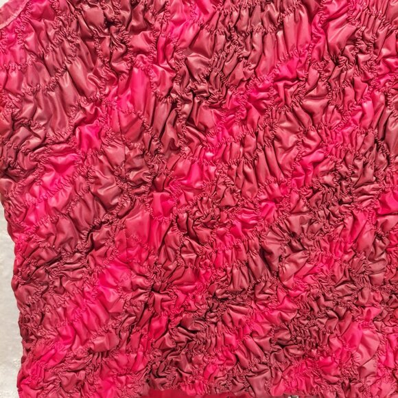 Christopher & Banks Womens L Vest Red Maroon ruched textured Colorful Bold warm - Picture 9 of 14